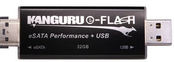 Накопитель Kanguru e-Flash с интерфейсами eSATA и USB стал в два раза вместительнее